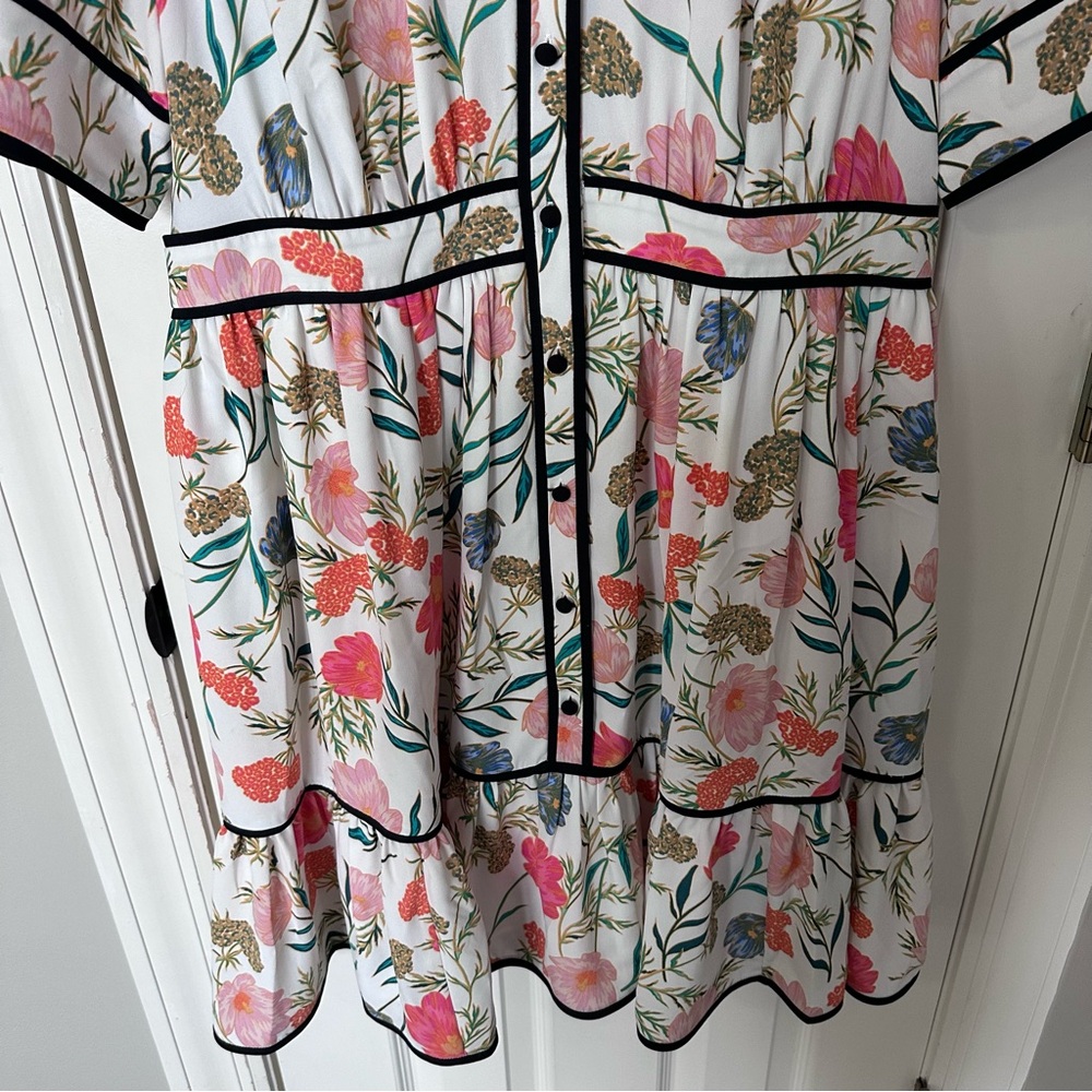 Kate Spade Picnic Perfect Blossom Fluid Shirtdress, size 14 - Picture 8 of 9